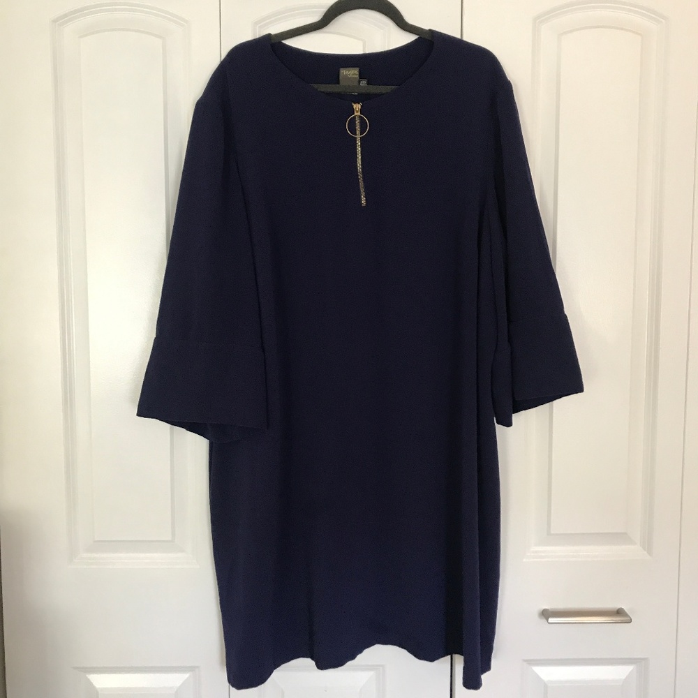 Taylor Woman Pluse Size Blue Dress